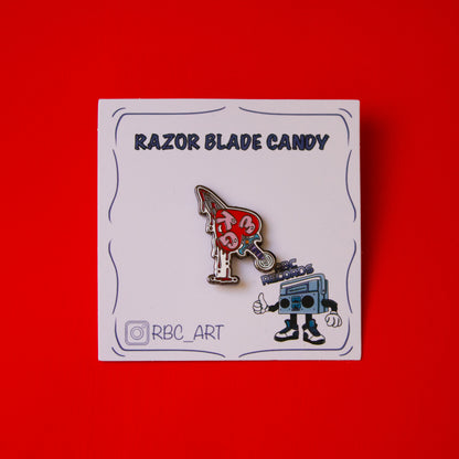 EKG Enamel Pin