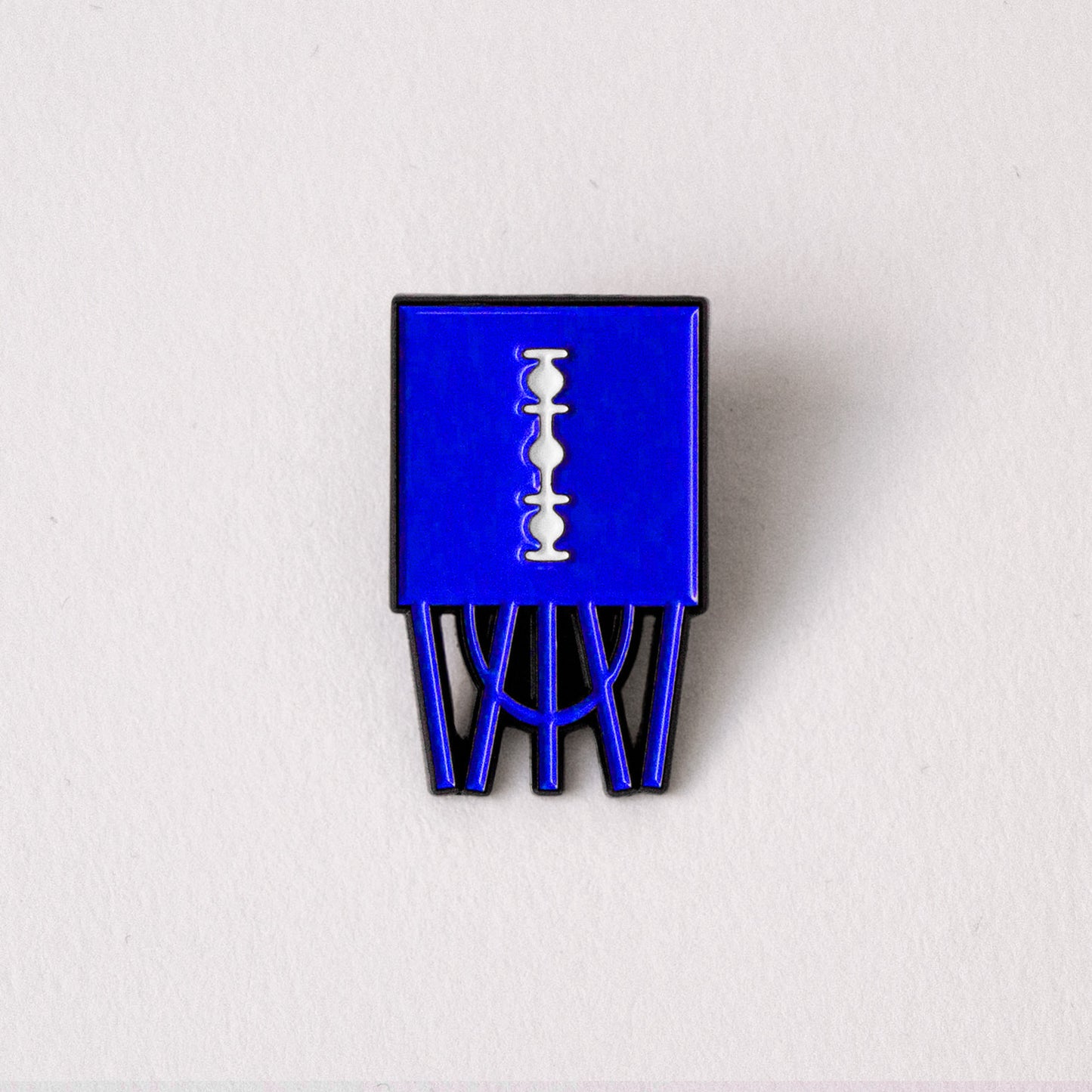 Razor Blade Candy Enamel Pin – Red, Purple & Blue