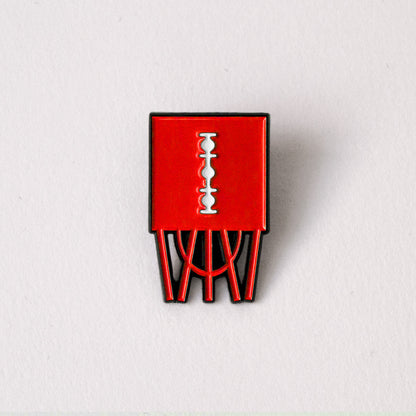 Razor Blade Candy Enamel Pin – Red, Purple & Blue
